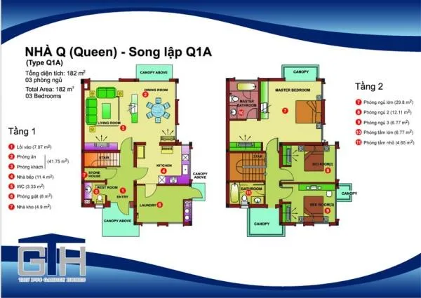 Villa Song Lập thiết kế mẫu