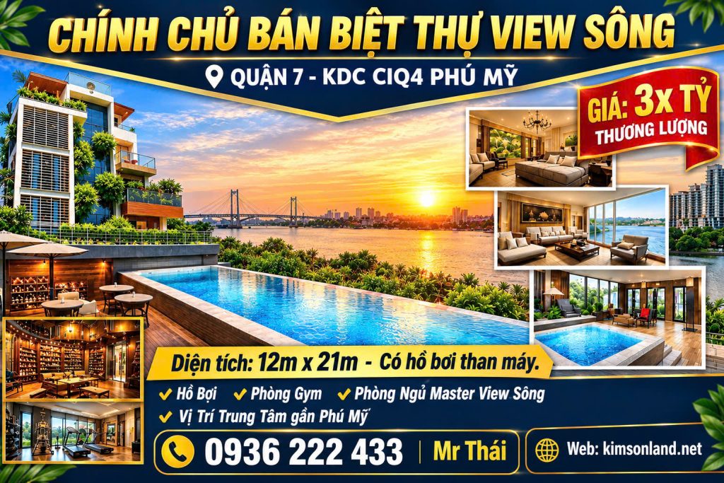 bán biệt thự Q7 sổ hồng khu CIQ4